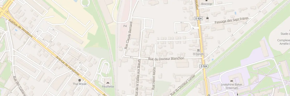 Plan du 23 Rue Vallee aux Boeufs à Blois