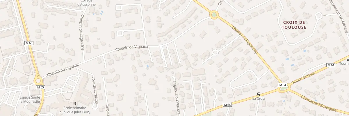 Plan du 404 Che de Vignaux à Aussonne