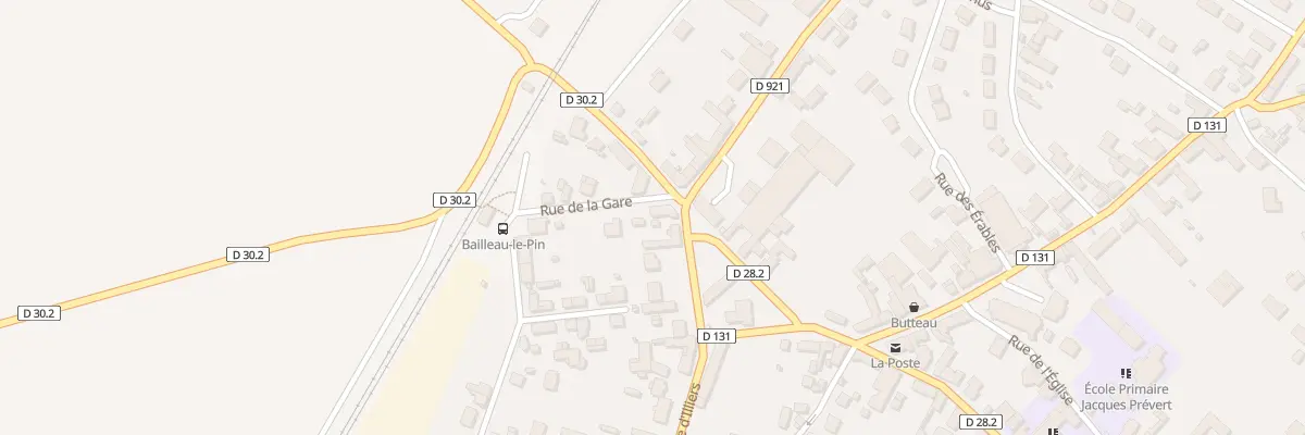 Plan du 1 Rue de la Gare à Bailleau-le-Pin