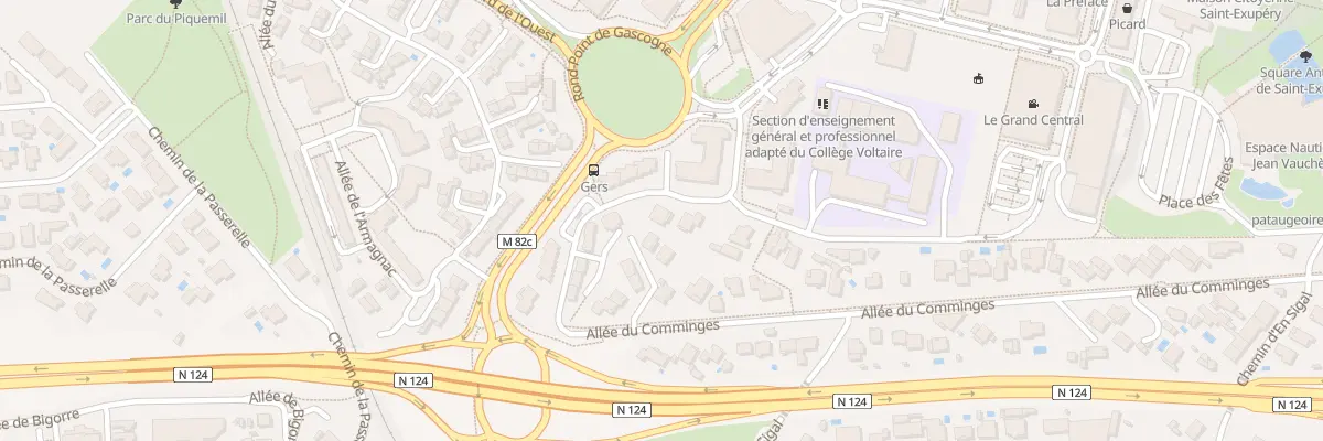 Plan du 76 All du Comminges à Colomiers