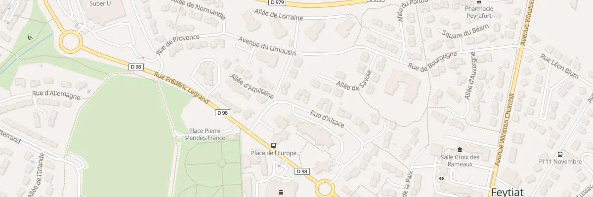 Plan du 3 Rue d’Alsace à Feytiat
