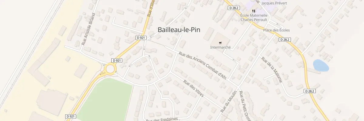 Plan du 13 Rue des Anciens Combat d’Afn à Bailleau-le-Pin