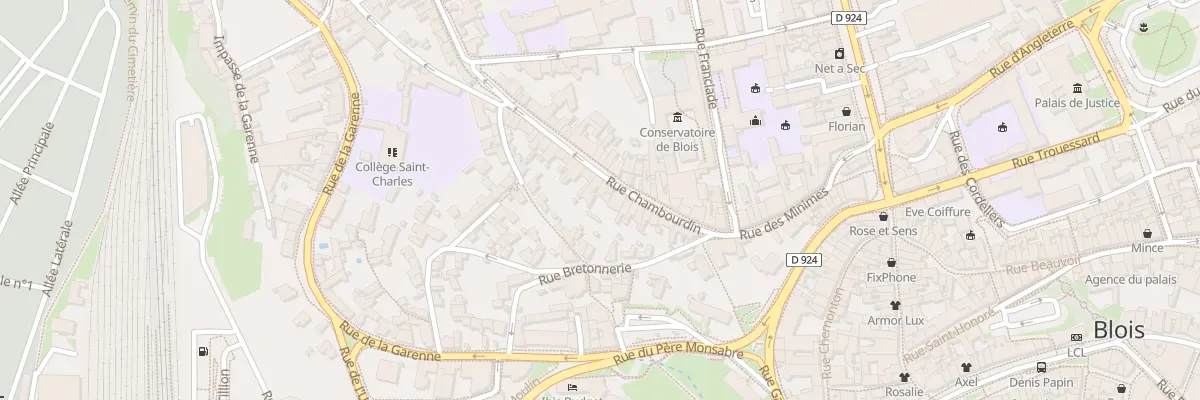 Plan du 18 Rue Chambourdin à Blois