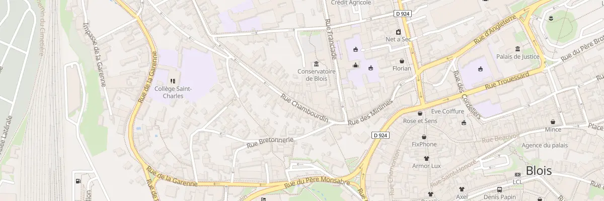 Plan du 15 Rue Chambourdin à Blois