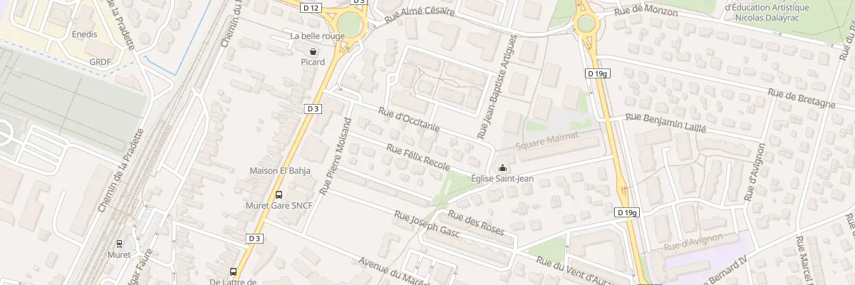 Plan du 9 Rue Félix Récole à Muret