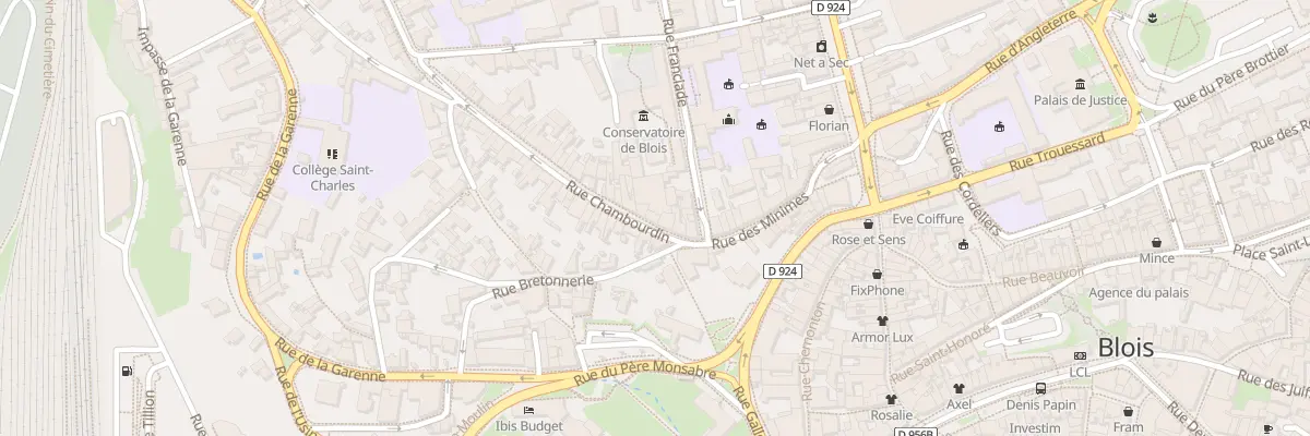 Plan du 7 Rue Chambourdin à Blois