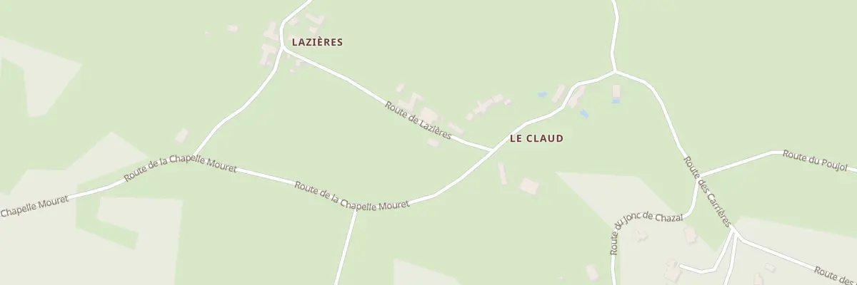 Plan du 87 Le Claud à La Dornac
