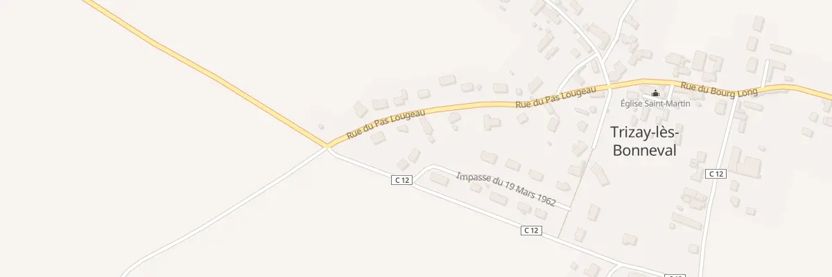 Plan du 7 Rue du Pas Lougeau à Trizay-lès-Bonneval