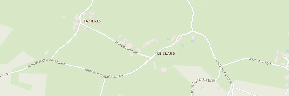 Plan du 1622 Le Claud à La Dornac