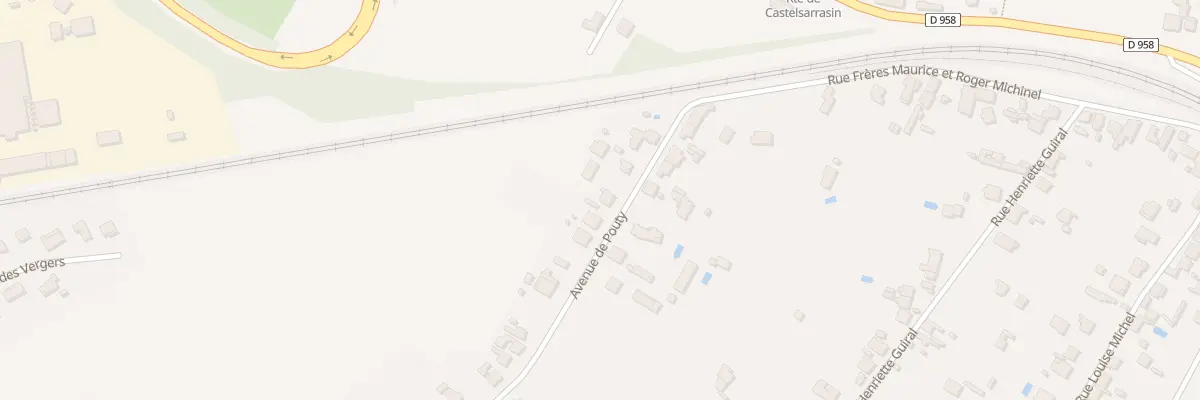 Plan du 100 Av de Pouty à Montauban