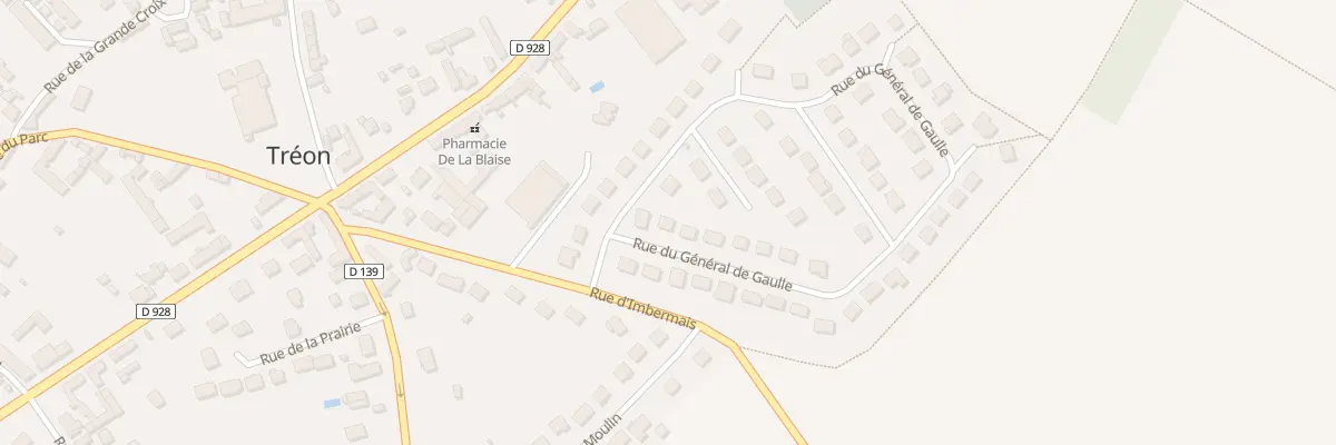 Plan du 1 Rue du Gen de Gaulle à Tréon