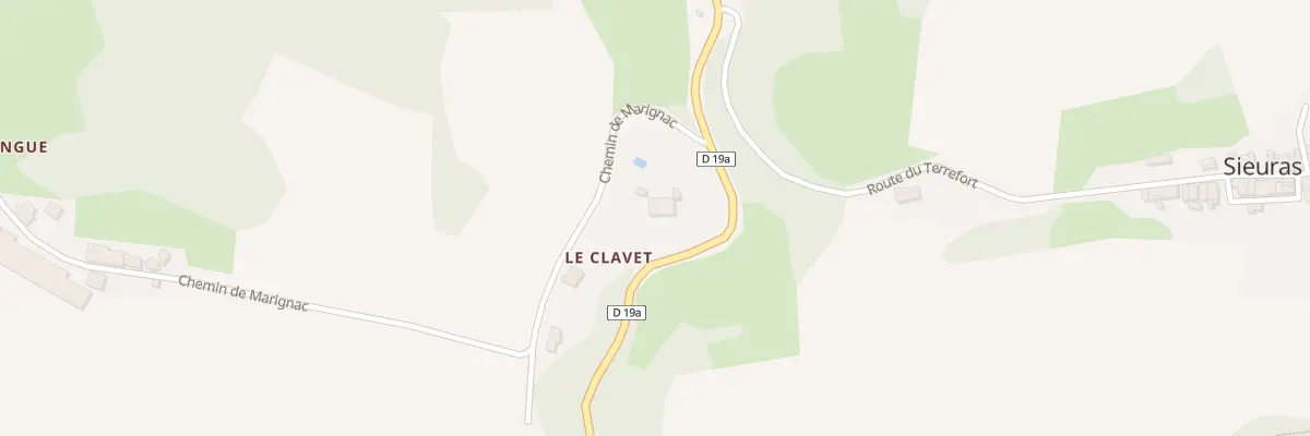 Plan du 15 Le Clavet à Sieuras
