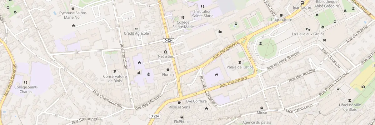 Plan du 7 Rue du Bourg Neuf à Blois