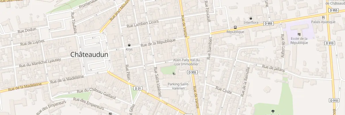 Plan du 18 Rue de Jallans à Châteaudun
