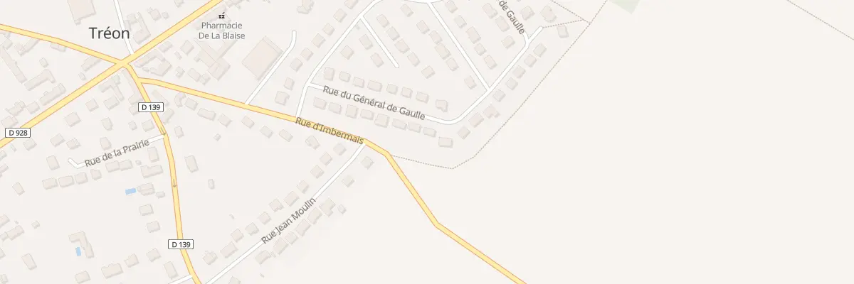 Plan du 16 Rue du Gen de Gaulle à Tréon