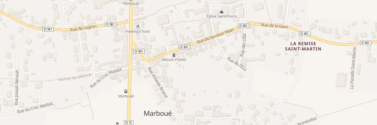 Plan du 20 Rue du Docteur Péan à Marboué