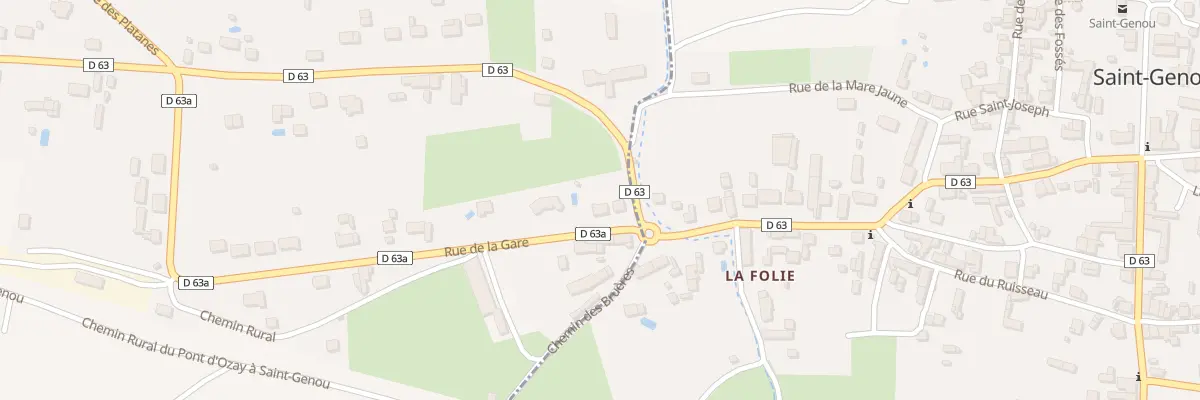Plan du 25 Rue de la Gare à Palluau-sur-Indre