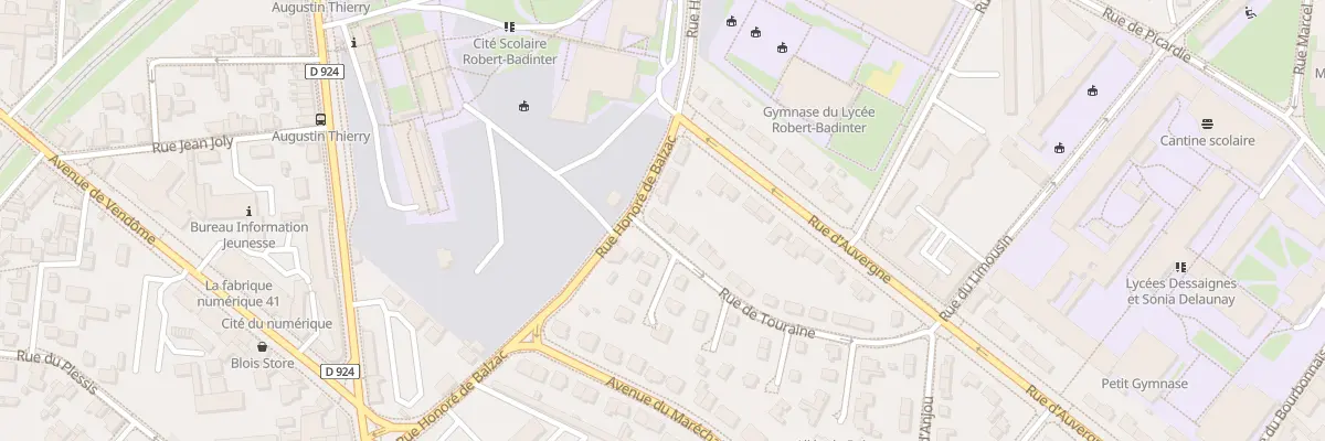 Plan du 23 Rue de Touraine à Blois