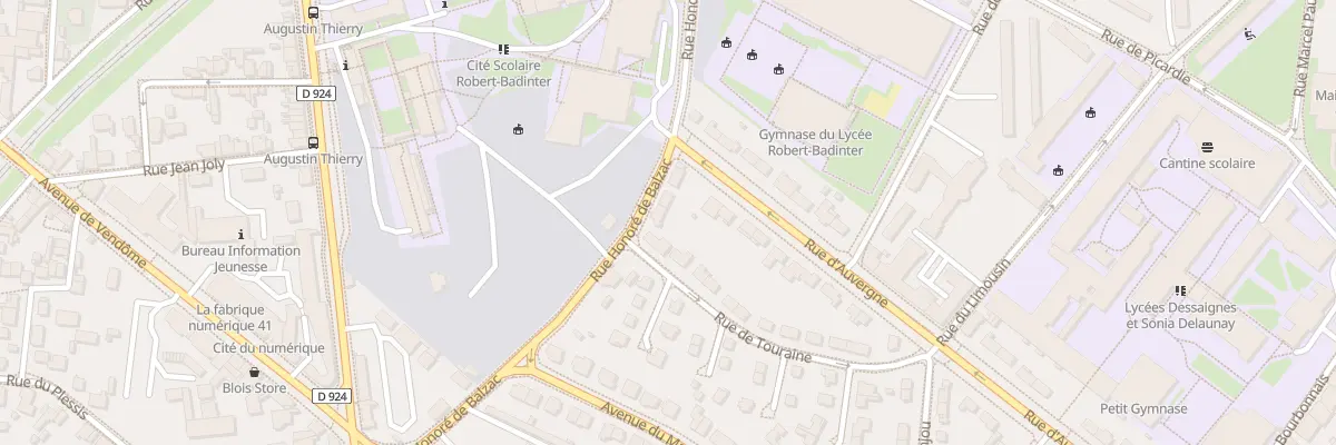 Plan du 19 Rue Honore de Balzac à Blois