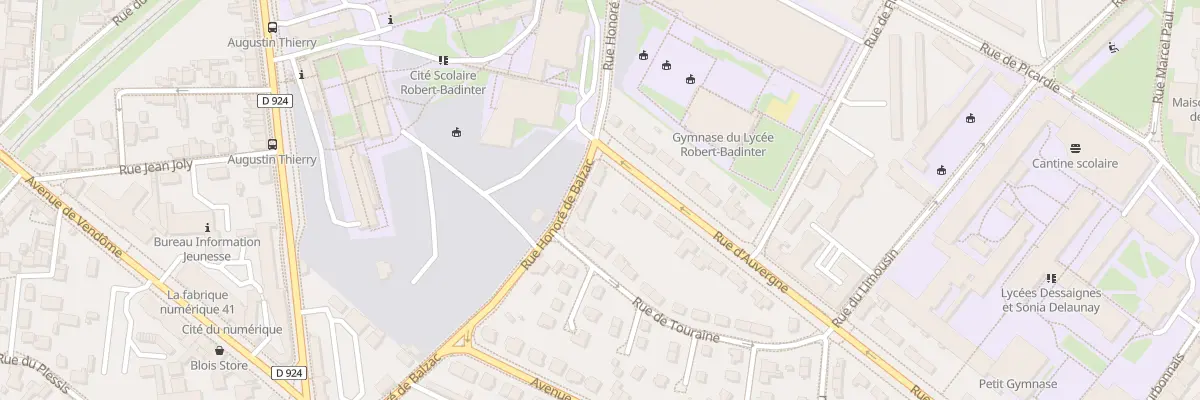 Plan du 21 Rue Honore de Balzac à Blois