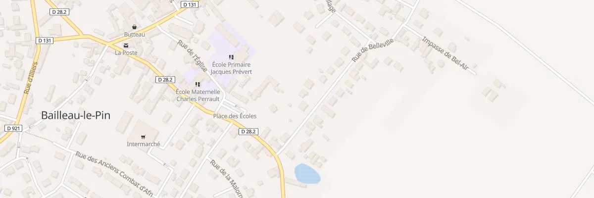 Plan du 28 Rue de Belleville à Bailleau-le-Pin