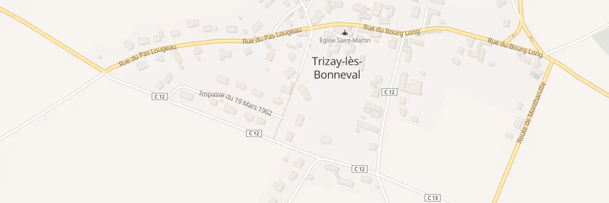 Plan du 13 Rue du 19 Mars 1962 à Trizay-lès-Bonneval