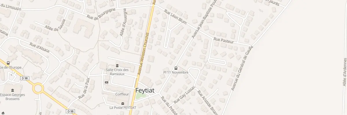 Plan du 11 Av Jean-baptiste Poutaraud à Feytiat