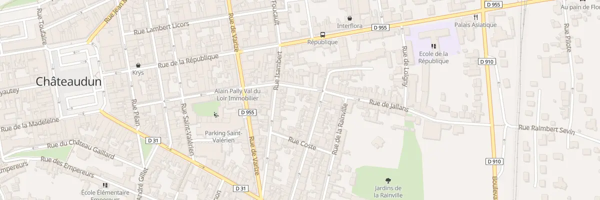 Plan du 29 Rue de Jallans à Châteaudun