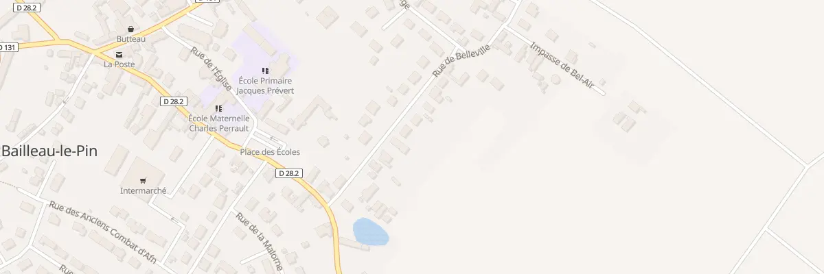 Plan du 25 Rue de Belleville à Bailleau-le-Pin