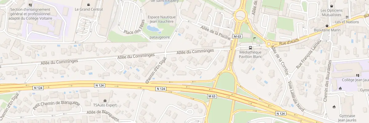 Plan du 5 All du Comminges à Colomiers