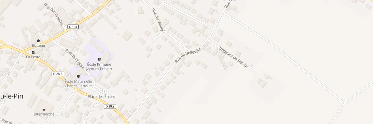 Plan du 15 Rue de Belleville à Bailleau-le-Pin