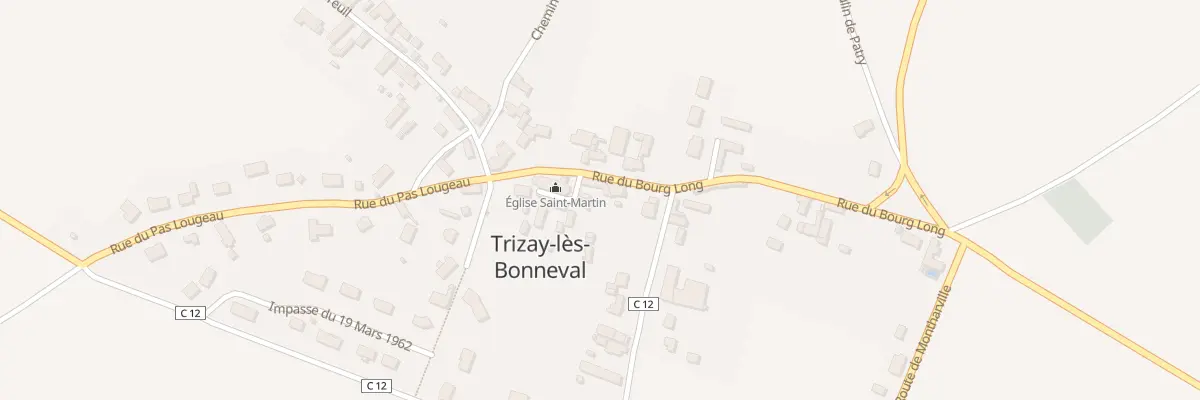 Plan du 1 Imp de l’Eglise à Trizay-lès-Bonneval