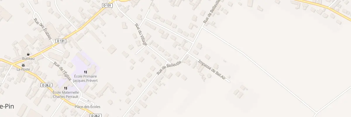 Plan du 12 Rue de Belleville à Bailleau-le-Pin