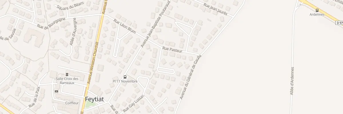 Plan du 8 Rue Pasteur à Feytiat