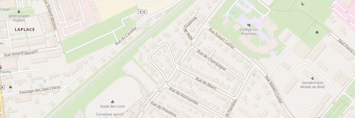Plan du 44 Rue Honore de Balzac à Blois