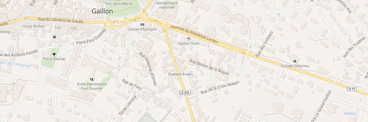Plan du 2 Rue Bisson de la Roque à Gaillon