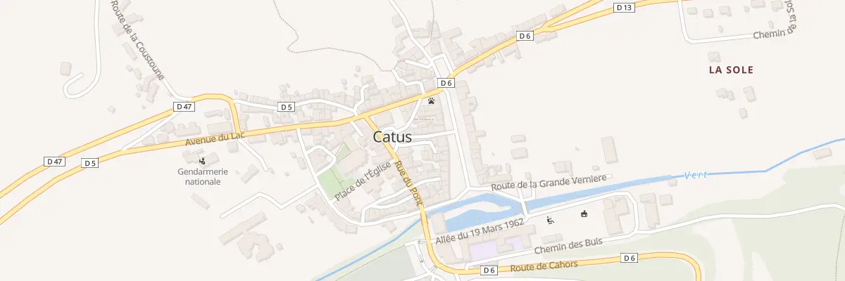 Plan du 35 Rue Neuve à Catus