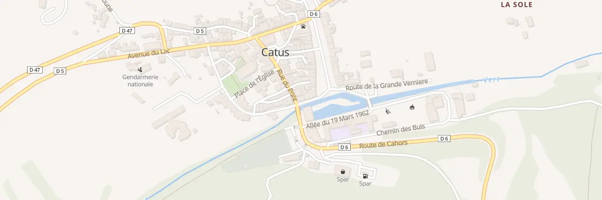 Plan du 125 Rue du Pont à Catus
