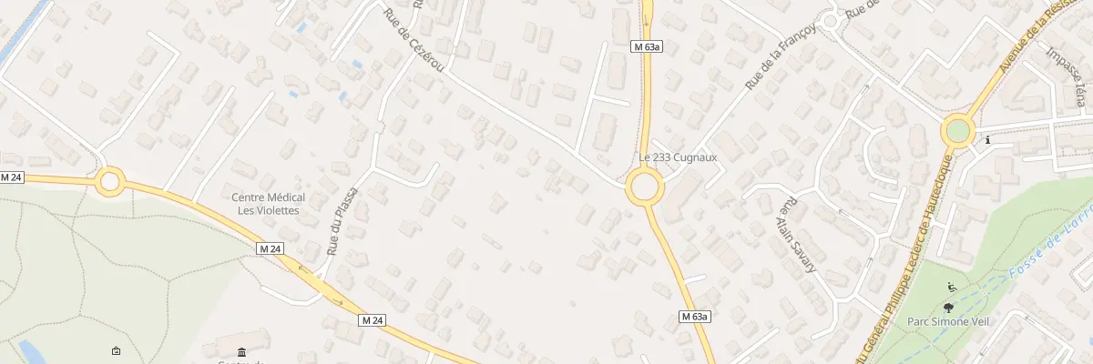 Plan du 25 Rue de Cézérou à Cugnaux
