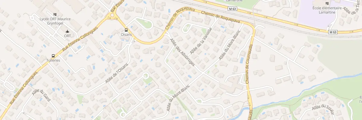 Plan du 6 All des Allobroges à Colomiers
