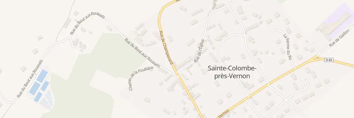 Plan du 19 L’Église à Sainte-Colombe-près-Vernon