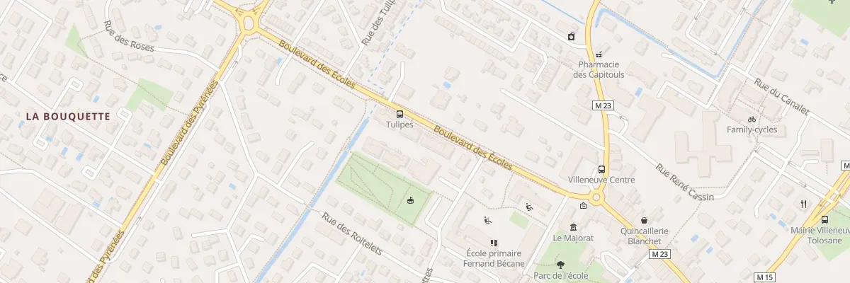 Plan du 13 Bd des Écoles à Villeneuve-Tolosane