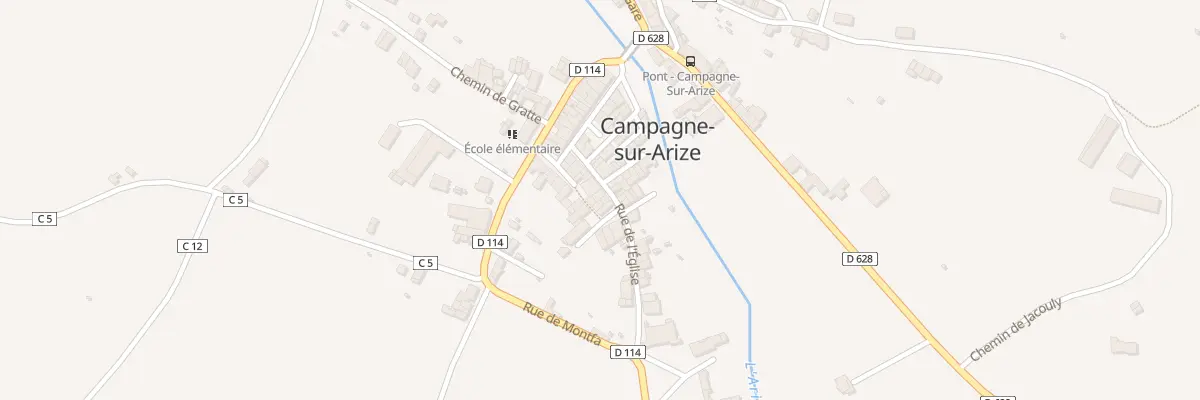 Plan du 12 Rue de l’Eglise à Campagne-sur-Arize