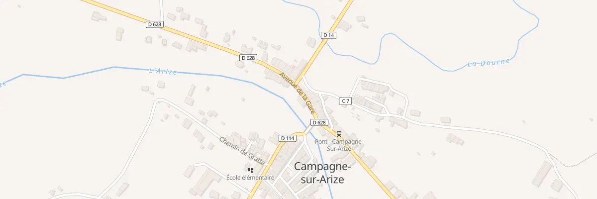 Plan du 1 Av de la Gare à Campagne-sur-Arize