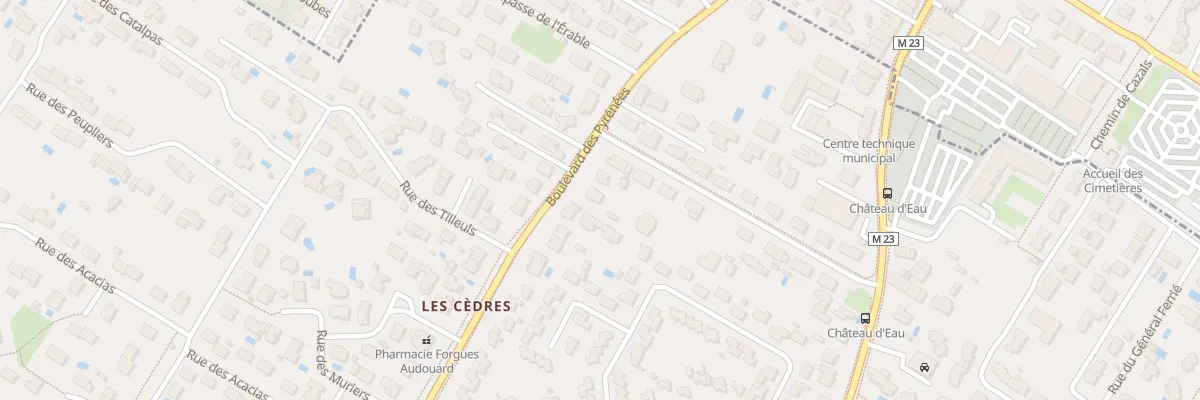 Plan du 90 Bd des Pyrénées à Villeneuve-Tolosane