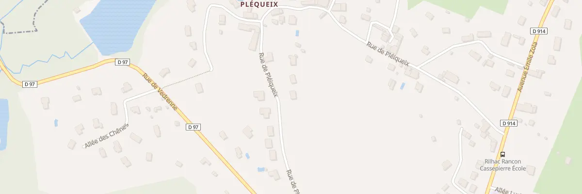 Plan de la Rue de Pléiqueix à Rilhac-Rancon