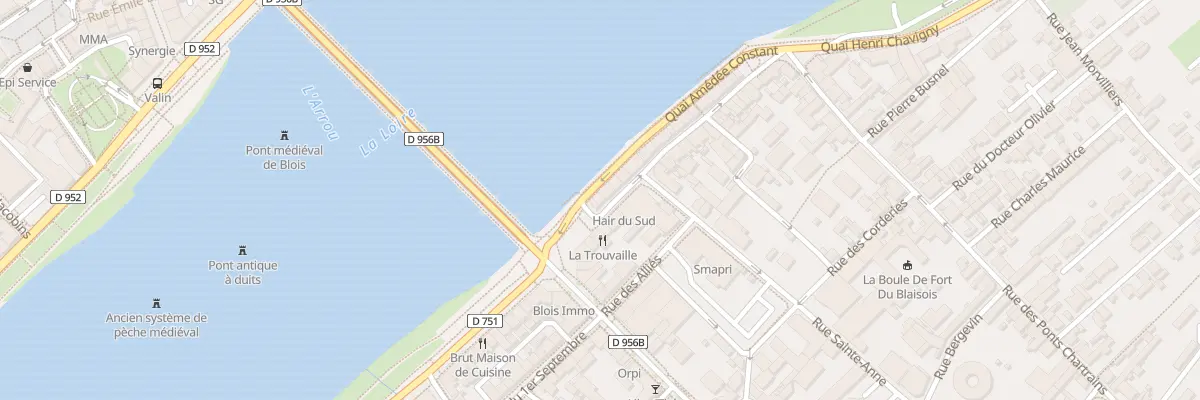 Plan du 15 Quai Amedee Contant à Blois
