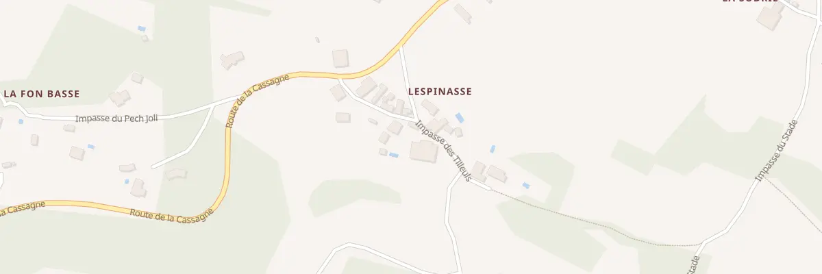Plan du 66 Lespinasse à La Dornac