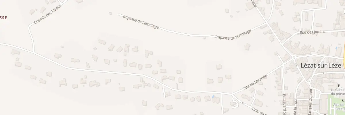 Plan du 5018 Côte de Mirande à Lézat-sur-Lèze