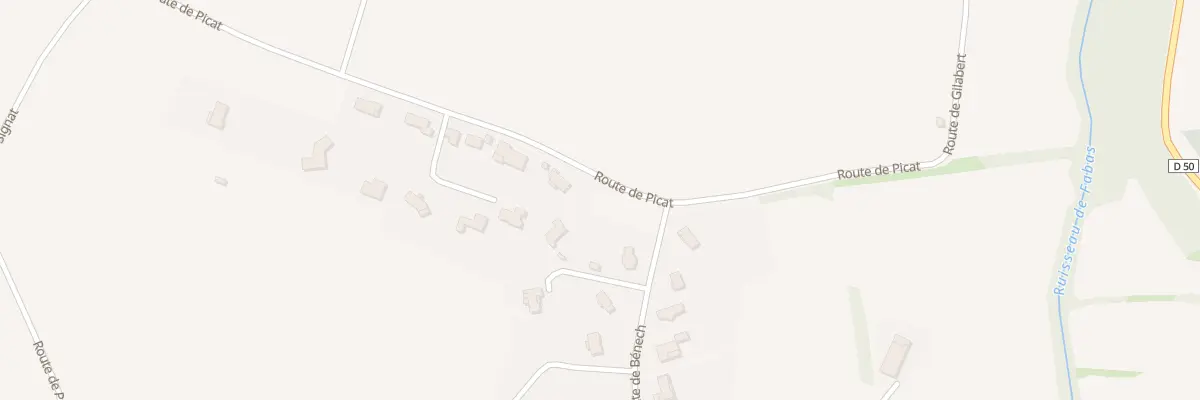 Plan du 89 Rte de Picat à Fabas